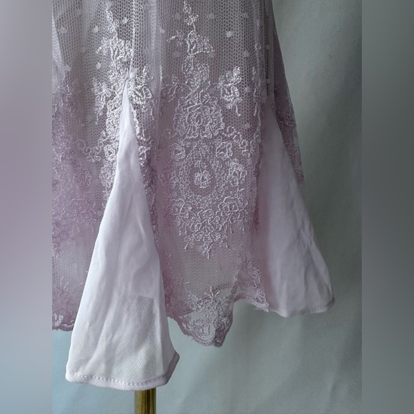 Flora Light Pink Lace Overlay Embroidered Appliqué Chemise Lingerie - Picture 12 of 13